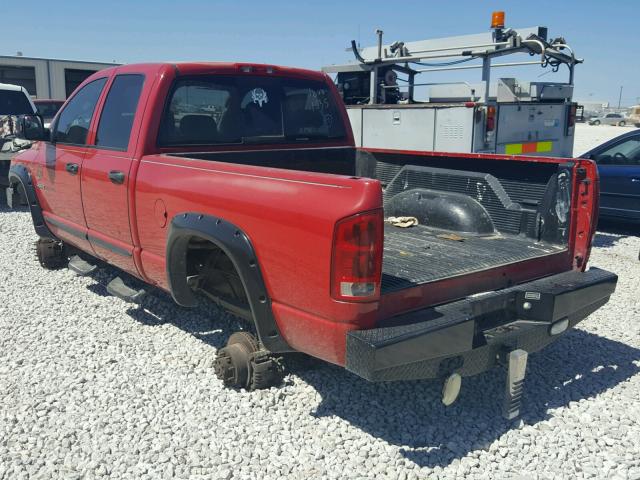 3D7KU28C14G151167 - 2004 DODGE RAM 2500 S RED photo 3