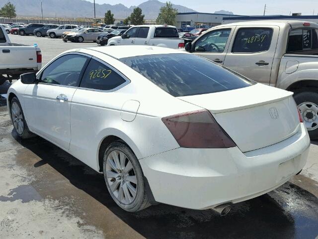 1HGCS22899A011495 - 2009 HONDA ACCORD EXL WHITE photo 3