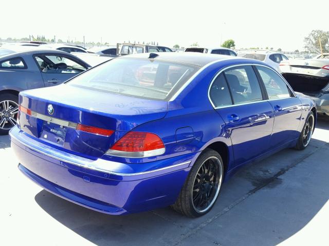 WBAGN634X2DR02214 - 2002 BMW 745 LI BLUE photo 4