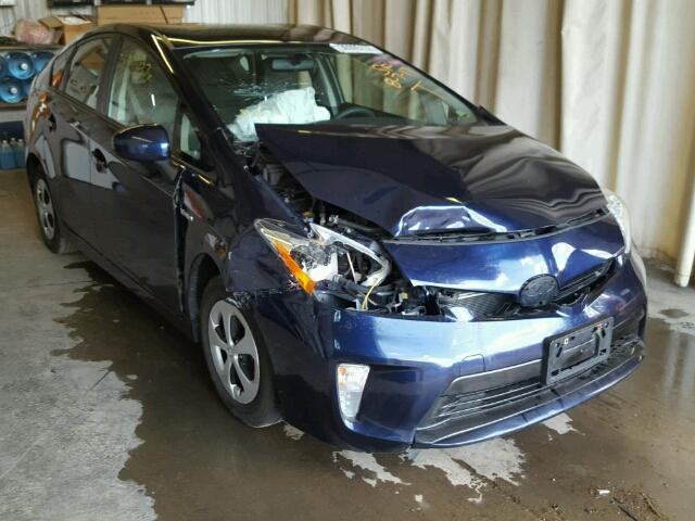 JTDKN3DU0D0347858 - 2013 TOYOTA PRIUS BLUE photo 1