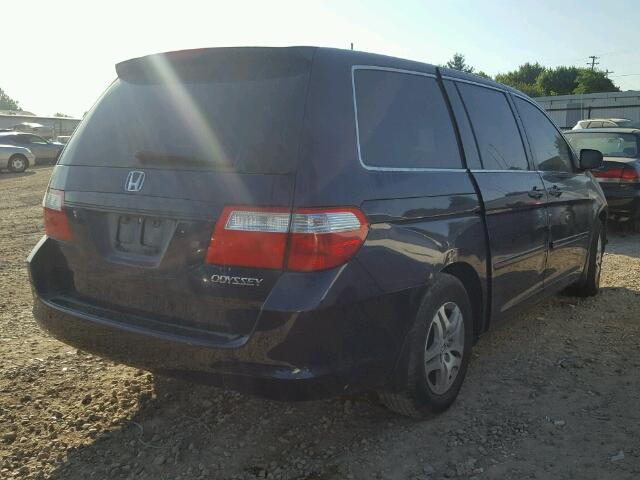 5FNRL38755B082558 - 2005 HONDA ODYSSEY EX BLUE photo 4