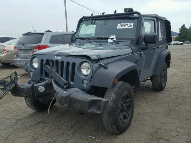 1C4AJWAG6FL774115 - 2015 JEEP WRANGLER S GRAY photo 2
