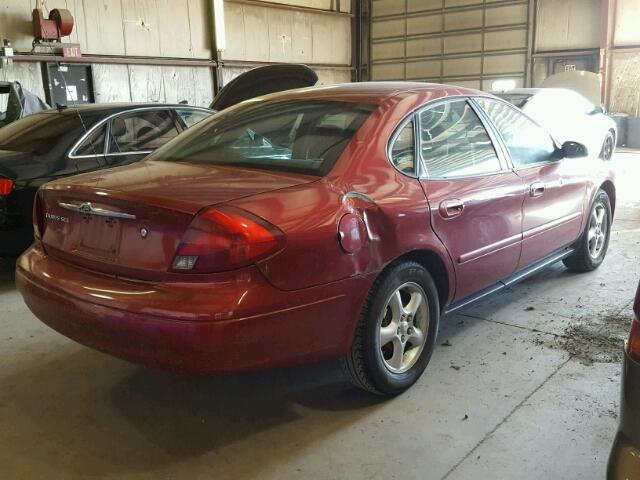 1FAFP55SX1G175139 - 2001 FORD TAURUS SES RED photo 4