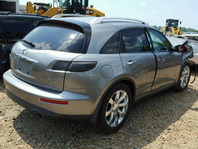 JNRBS08W45X400220 - 2005 INFINITI FX45 SILVER photo 4