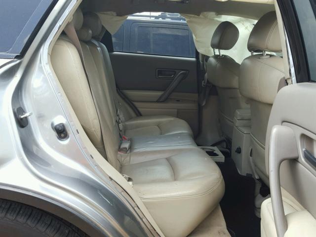 JNRBS08W45X400220 - 2005 INFINITI FX45 SILVER photo 6