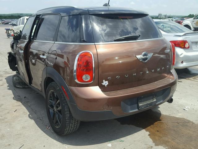 WMWZB3C56DWR35792 - 2013 MINI COOPER COU BROWN photo 3