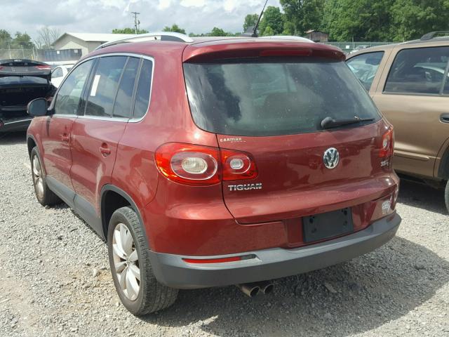 WVGAV7AX5BW000422 - 2011 VOLKSWAGEN TIGUAN S RED photo 3