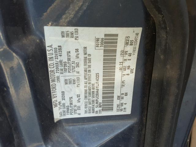 5LMPU28A6YLJ14325 - 2000 LINCOLN NAVIGATOR BLUE photo 10