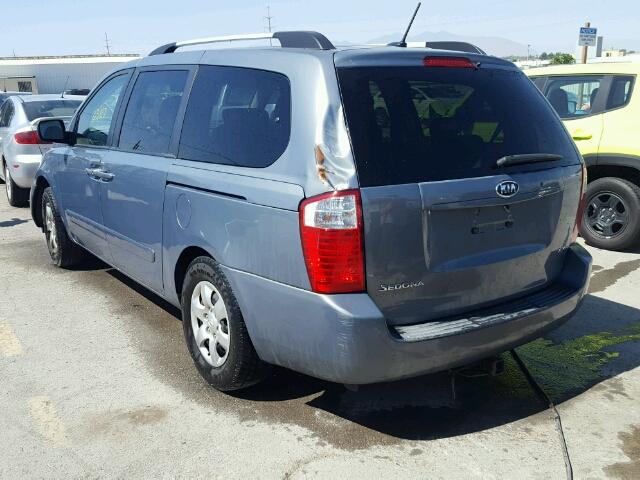 KNDMB233596313018 - 2009 KIA SEDONA EX BLUE photo 3