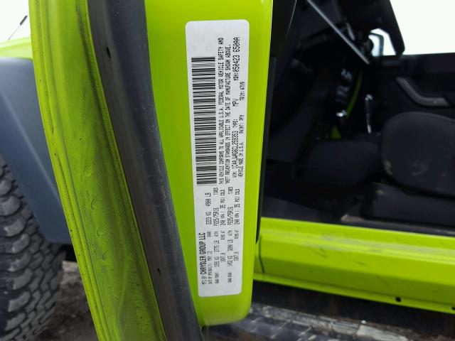 1C4AJWAG6CL259353 - 2012 JEEP WRANGLER S GREEN photo 10