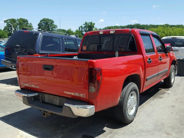 1GTCS339188194392 - 2008 GMC CANYON SLE RED photo 4