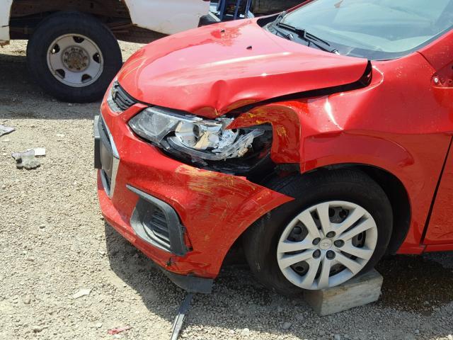 1G1JB5SH0H4137273 - 2017 CHEVROLET SONIC LS 红色 照片 9