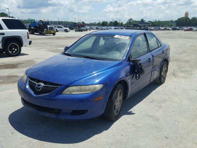 1YVFP80D335M37418 - 2003 MAZDA 6 S BLUE photo 2