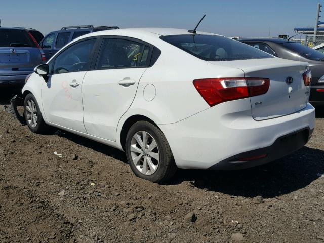 KNADN4A32D6099679 - 2013 KIA RIO EX WHITE photo 3