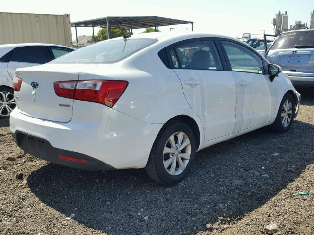 KNADN4A32D6099679 - 2013 KIA RIO EX WHITE photo 4