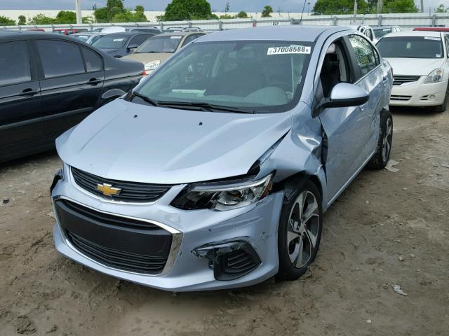 1G1JF5SB7J4107189 - 2018 CHEVROLET SONIC PREM BLUE photo 2