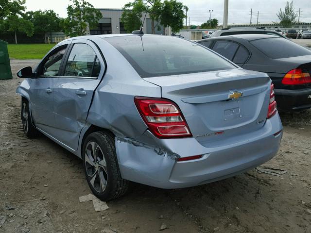 1G1JF5SB7J4107189 - 2018 CHEVROLET SONIC PREM BLUE photo 3