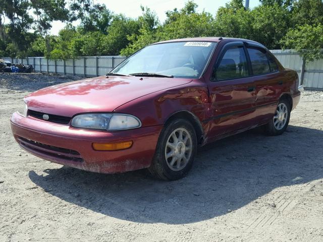 1Y1SK5388PZ037381 - 1993 GEO PRIZM LSI BURGUNDY photo 2