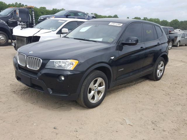 5UXWX5C56CL727820 - 2012 BMW X3 XDRIVE2 BLACK photo 2