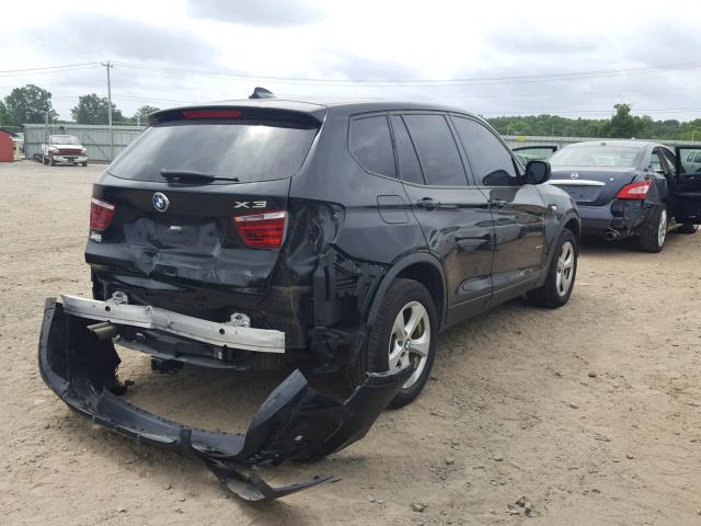 5UXWX5C56CL727820 - 2012 BMW X3 XDRIVE2 BLACK photo 4