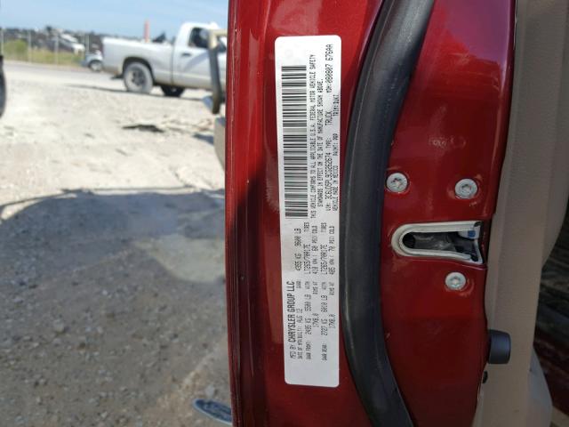 3C6UD5PL9CG262674 - 2012 DODGE RAM 2500 L RED photo 10