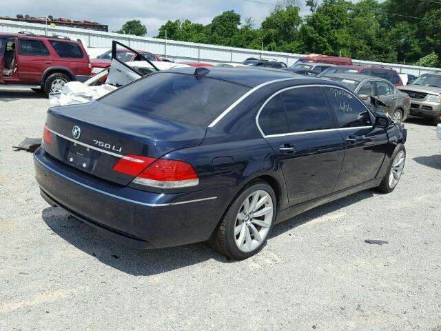 WBAHN83528DT79269 - 2008 BMW 750 LI BLUE photo 4