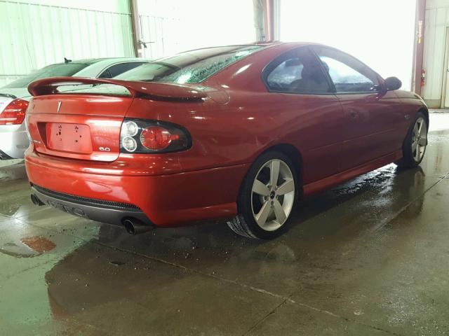 6G2VX12U56L812304 - 2006 PONTIAC GTO RED photo 4