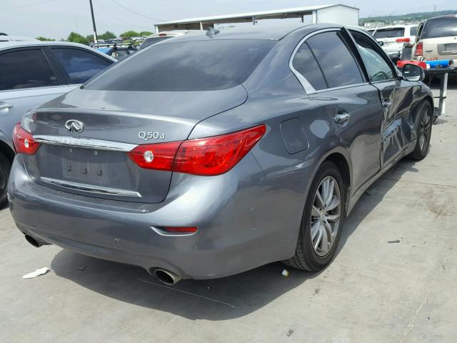 JN1BV7AP3FM358664 - 2015 INFINITI Q50 BASE GRAY photo 4