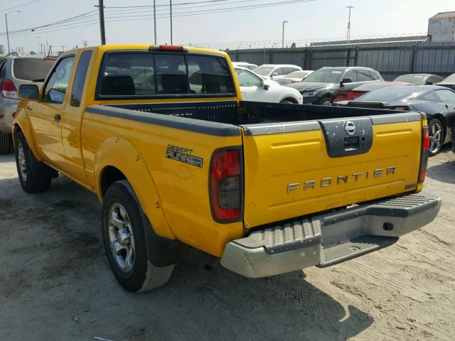 1N6MD26T82C350929 - 2002 NISSAN FRONTIER K YELLOW photo 3