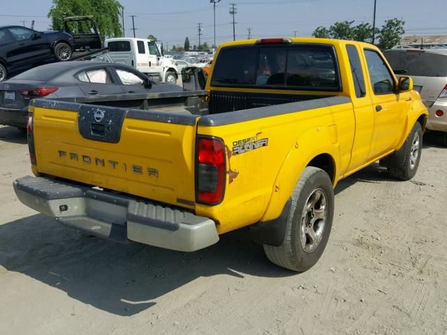 1N6MD26T82C350929 - 2002 NISSAN FRONTIER K YELLOW photo 4