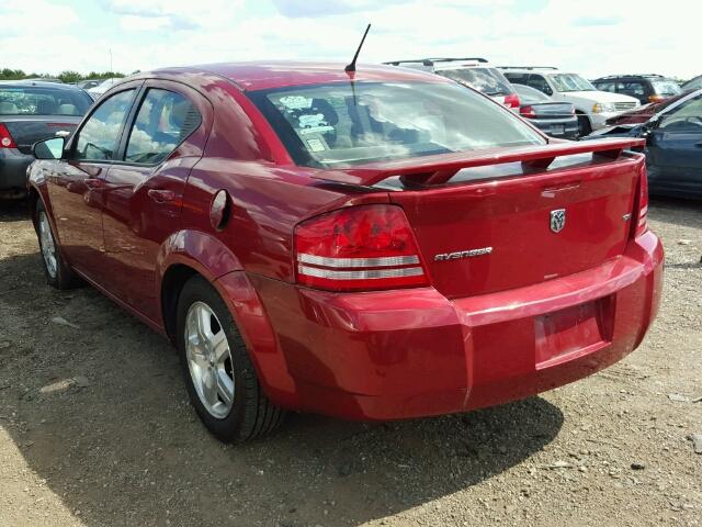 1B3LC56K48N637290 - 2008 DODGE AVENGER RED photo 3