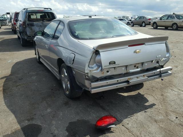 2G1WL16C069205852 - 2006 CHEVROLET MONTE CARL 银色 照片 3