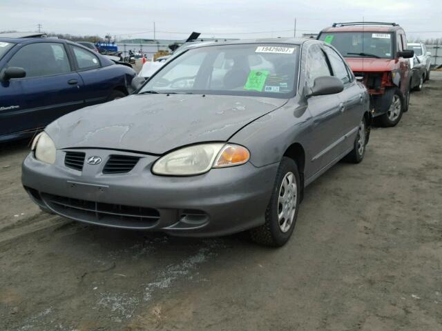 KMHJF35F2YU051517 - 2000 HYUNDAI ELANTRA GL GRAY photo 2