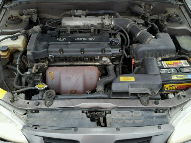 KMHJF35F2YU051517 - 2000 HYUNDAI ELANTRA GL GRAY photo 7