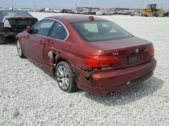 WBAKF3C56BE567400 - 2011 BMW 328 XI RED photo 3