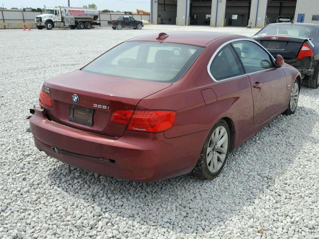WBAKF3C56BE567400 - 2011 BMW 328 XI RED photo 4