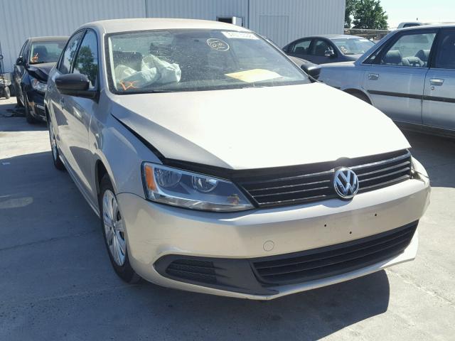 3VW2K7AJ9DM206405 - 2013 VOLKSWAGEN JETTA BASE 金色 照片 1