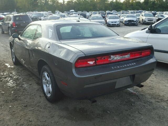 2B3LJ44V39H559298 - 2009 DODGE CHALLENGER GRAY photo 3