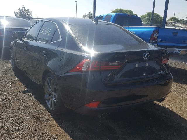 JTHBF1D21E5027306 - 2014 LEXUS IS 250 BLACK photo 3