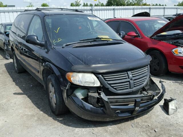 1D4GP24R15B355708 - 2005 DODGE GRAND CARA BLACK photo 1