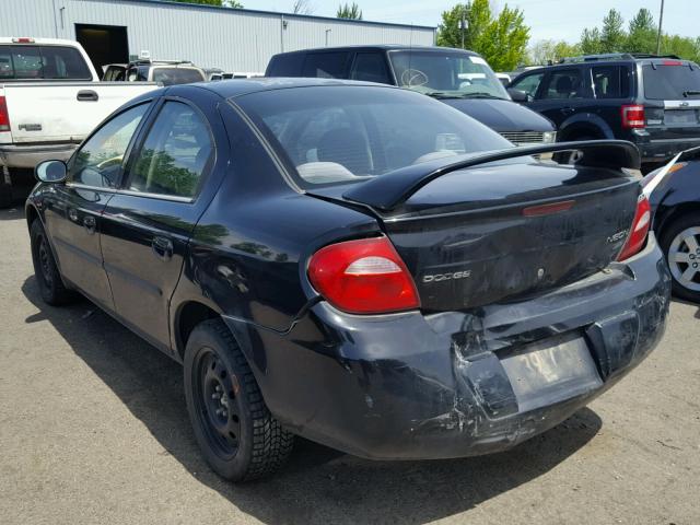 1B3ES56CX5D247106 - 2005 DODGE NEON SXT BLACK photo 3