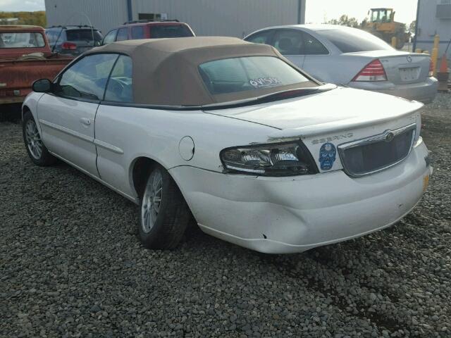 1C3EL55R14N406559 - 2004 CHRYSLER SEBRING LX WHITE photo 3