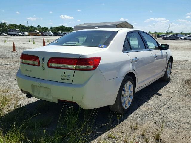 3LNDL2L36CR824918 - 2012 LINCOLN MKZ HYBRID WHITE photo 4