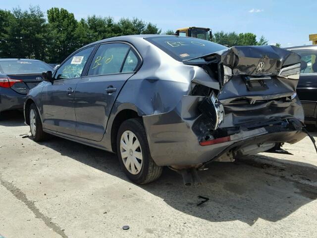 3VW2K7AJ1FM319705 - 2015 VOLKSWAGEN JETTA BASE 灰色 照片 3
