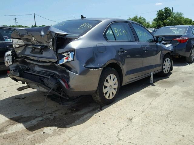 3VW2K7AJ1FM319705 - 2015 VOLKSWAGEN JETTA BASE 灰色 照片 4