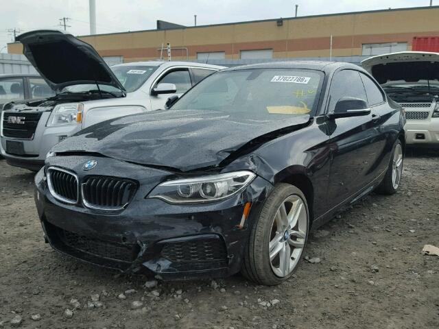 WBA1F7C53FV367390 - 2015 BMW 228 XI BLACK photo 2