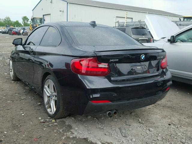 WBA1F7C53FV367390 - 2015 BMW 228 XI BLACK photo 3