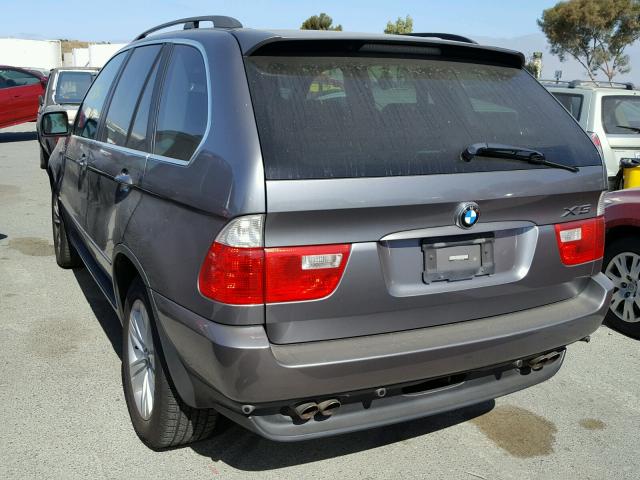 5UXFB53584LV01939 - 2004 BMW X5 4.4I GRAY photo 3