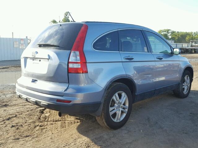 JHLRE3H76BC016381 - 2011 HONDA CR-V EXL BLUE photo 4