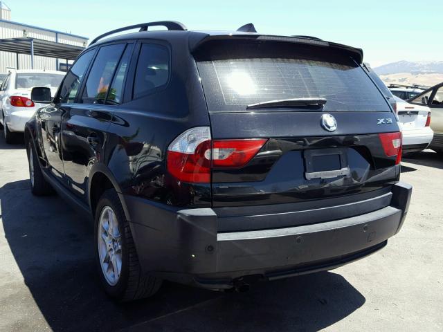 WBXPA73494WC36805 - 2004 BMW X3 2.5I BLACK photo 3